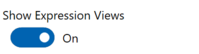 8. Show Expression Views option