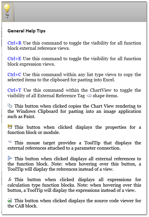 ChartView Help Tips