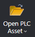 9. Open PLC Asset: button