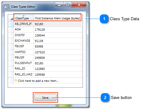Class Types Editor View