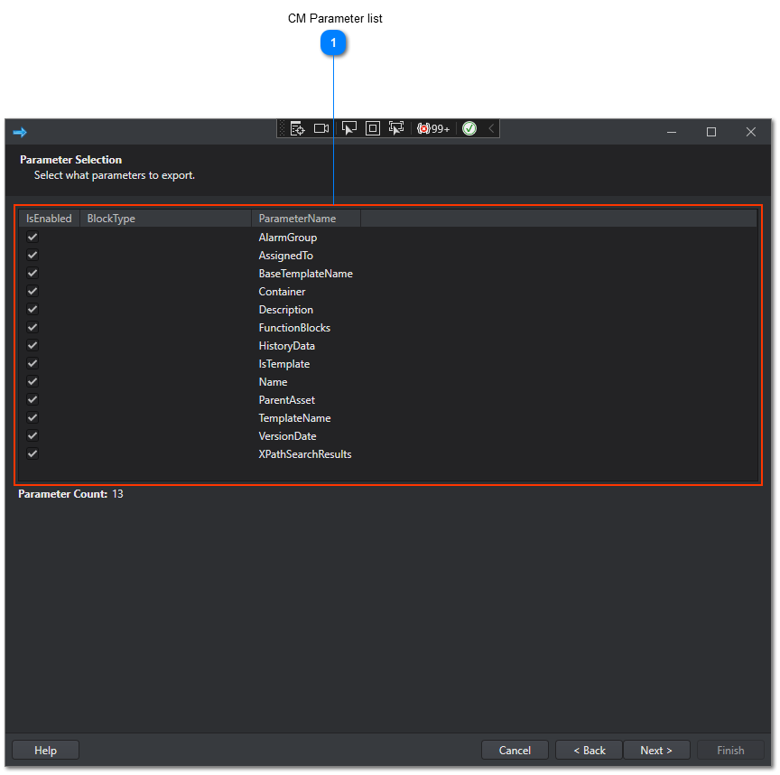 CM Parameter Scope Page