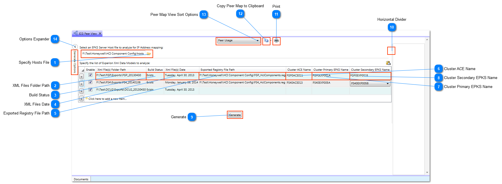 Configure the peer nodes