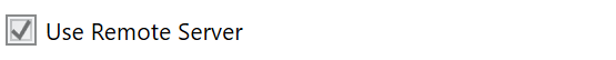 3. Use Remote Server option