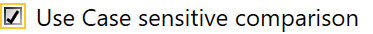 11. Use Case Sensitive Comparison