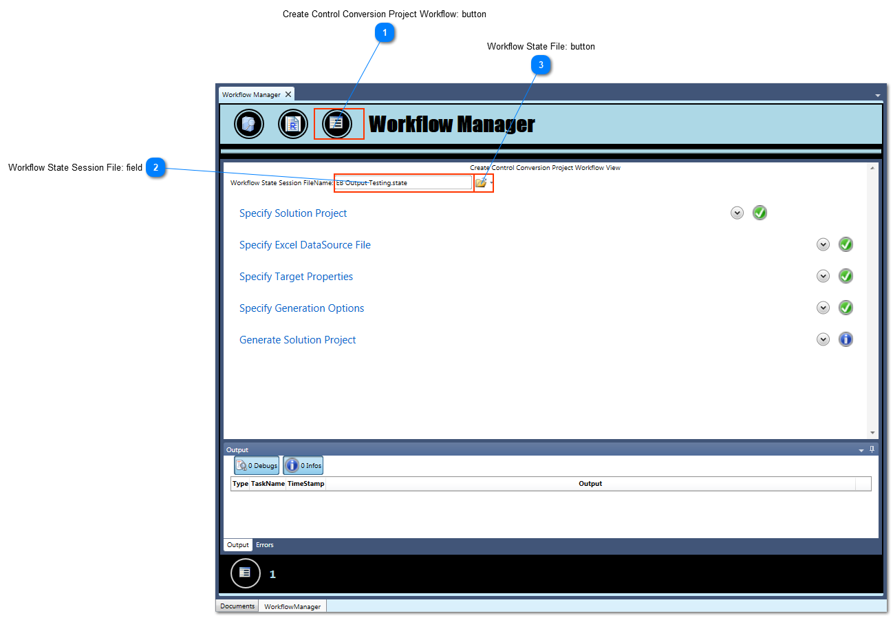 Create Control Conversion Project Workflow