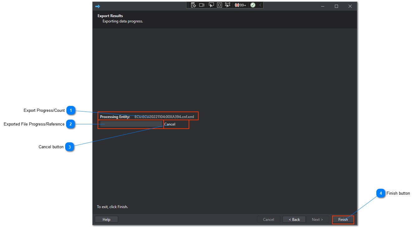 Data Export Export Results