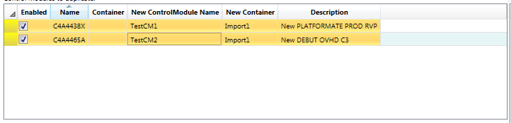 1.  Control Module: list