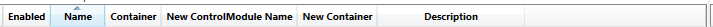 2. Control Module columns: data columns