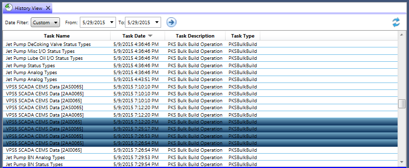 2. Bulk Build/Edit Tasks: pane