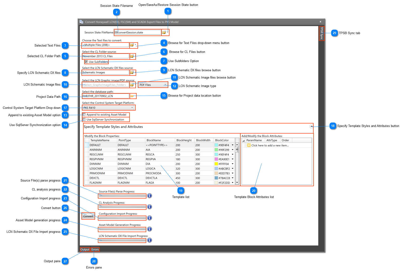 Import Honeywell LCN EB and SCADA Point Files