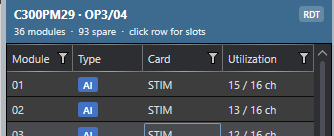 15. I/O Module Rack View
