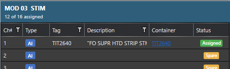 16. Module I/O Slot View