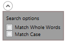 5. Search Options: expanded