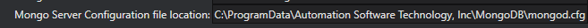 3. Mongo Server Configuration file location