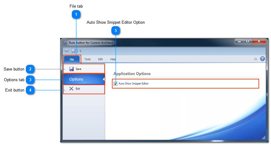 Ribbon File tab