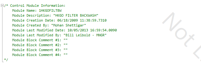 2. General Control Module Information