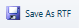 6. Save As RTF button