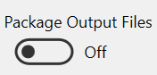 4. Package Output Files button