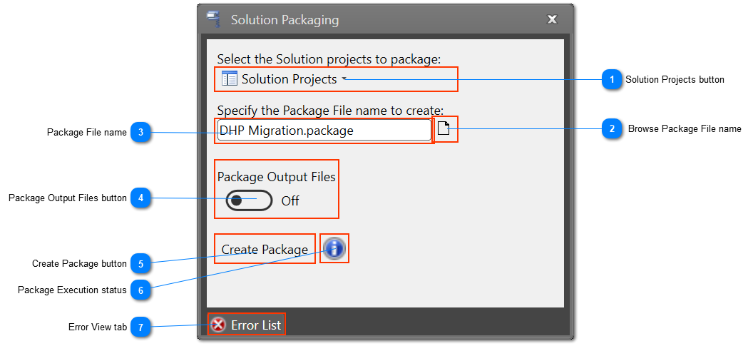 Solution Packaging window