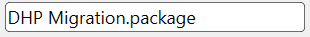 1. Selected Package File