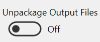 7. Unpackage Output Files button