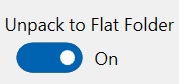 8. Unpack to Flat Folder button