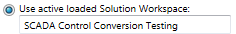 2. Use active loaded Solution Workspace: option