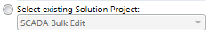 4. Select existing Solution Project: option