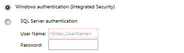 3.  Sql Server authentication